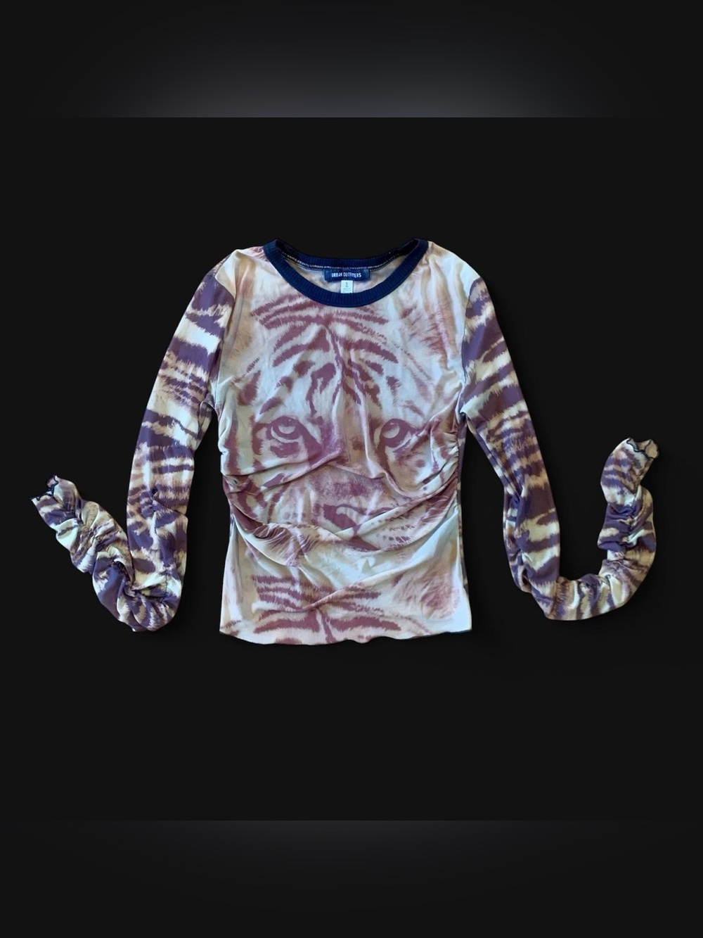 Soft Style Girls' Long Sleeve Tiger Face Top